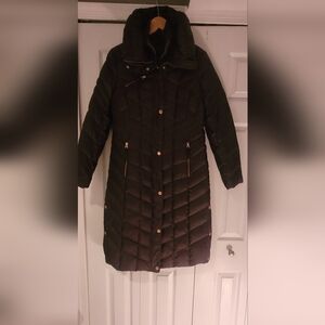 Elegant Brown Quilted Women's Coat